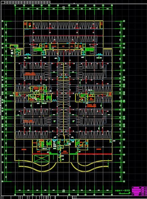 大學多層主樓群建筑施工圖紙 含水電暖 效果圖